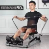 Rowing Machine With Hydraulic Cylinder 12 level Adjustable Resistance With LCD Monitor