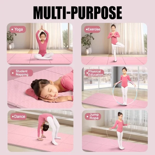 Foldable TPE Yoga Mat 8mm 80cm x 185cm