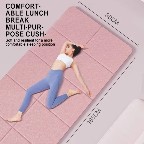 Foldable TPE Yoga Mat 8mm 80cm x 185cm